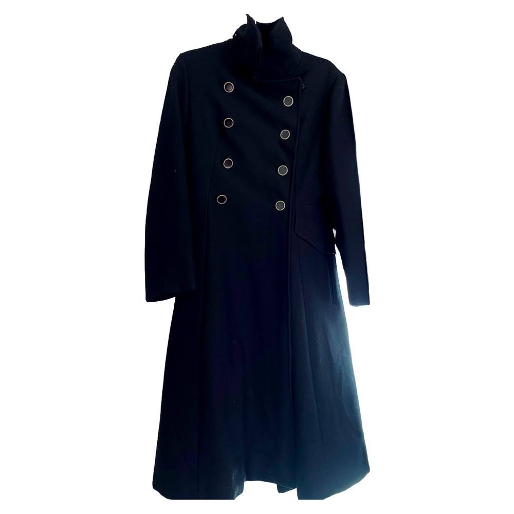 Vintage Black Military Pea Coat